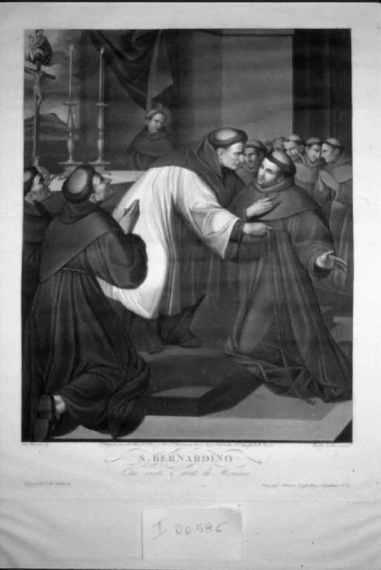 San Bernardino che veste l'abito di monaco - Pinacoteca Repossi, Chiari (BS)